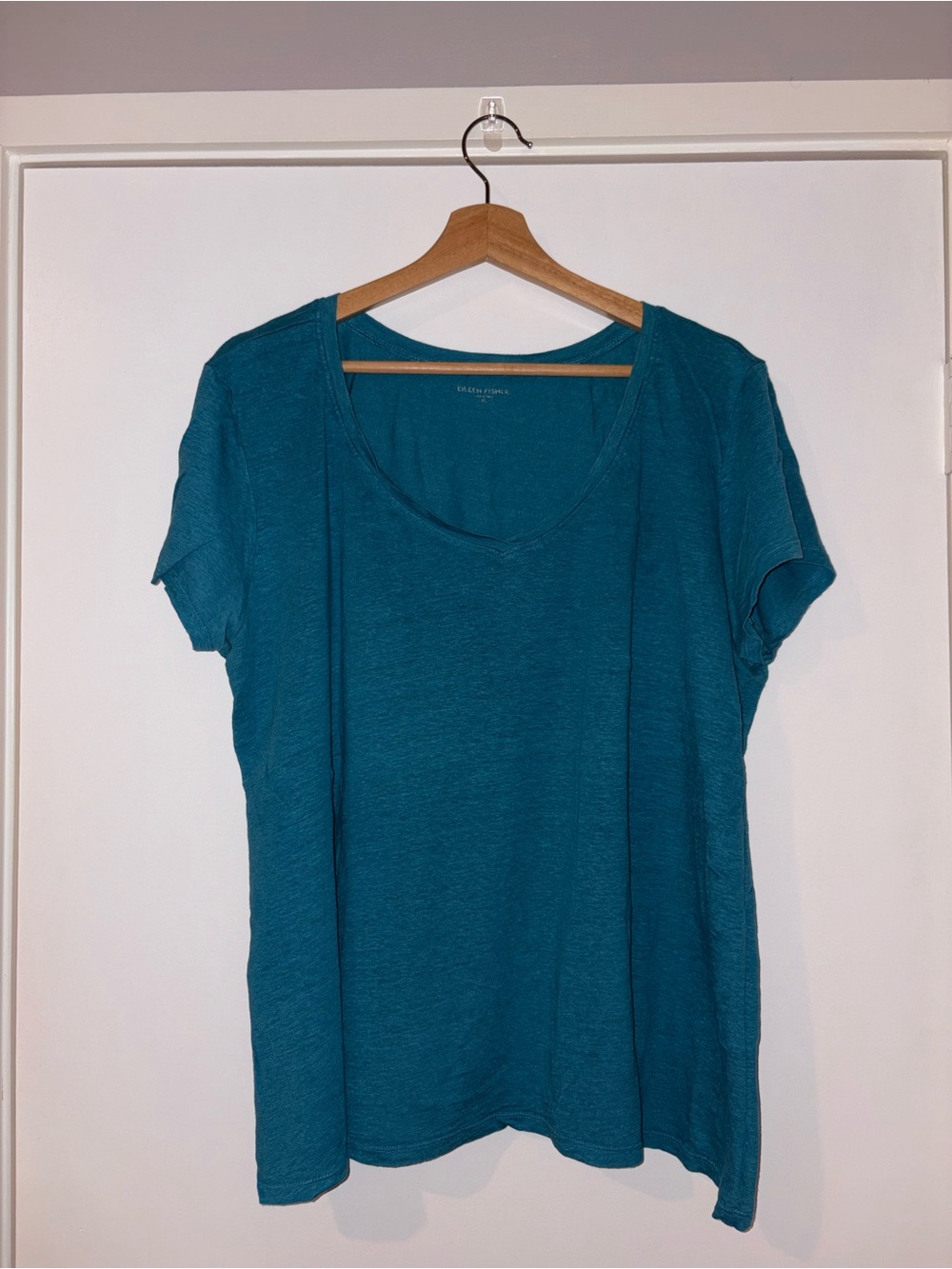 Eileen Fisher Casual V-Neck Women’s Top in Teal